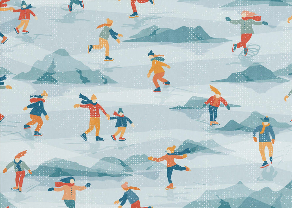 Retro sportigt skridskoåkningsmönster med textur | Poster