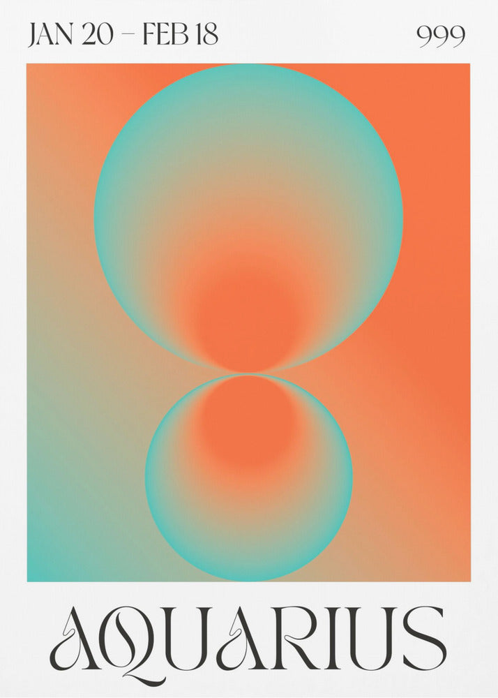 Gradient Circles in Coral and Teal Tones | Canvas
