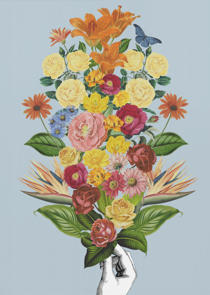 Botanical blue bouquet | Canvas