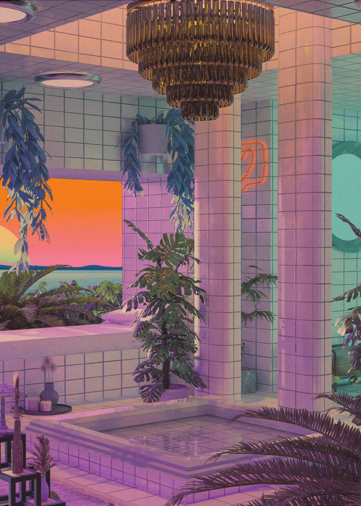 Vaporwave Pool | Canvas