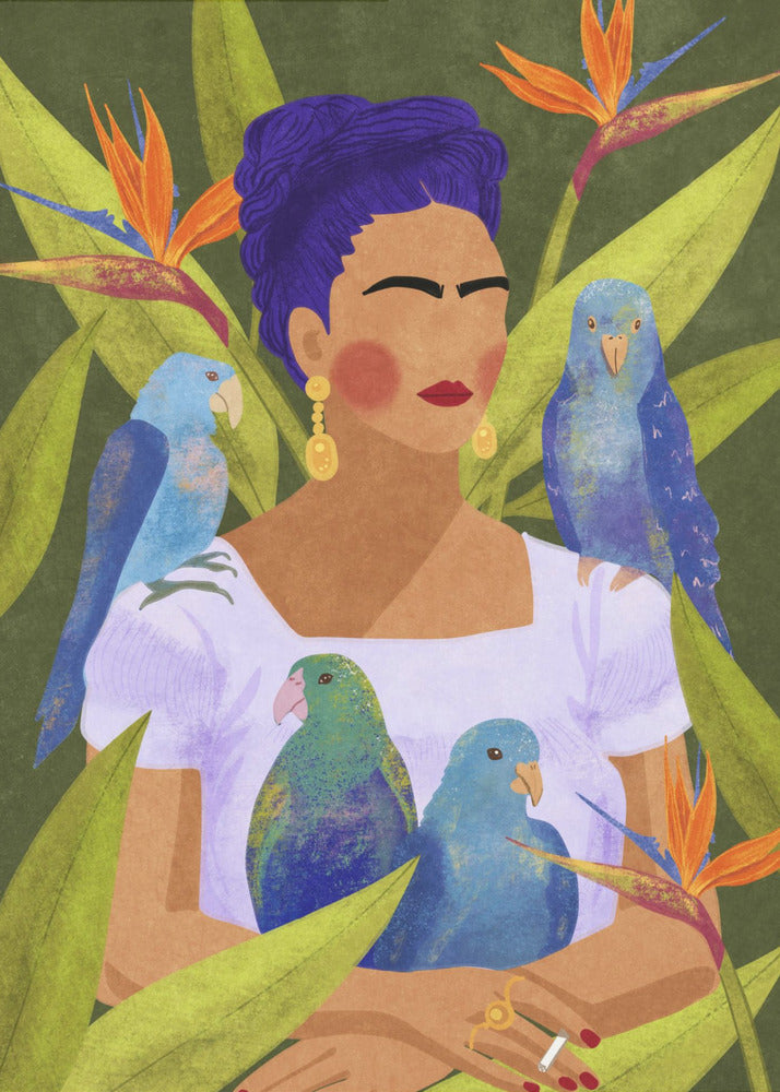 Frida e gli uccelli | Stampe su Tela