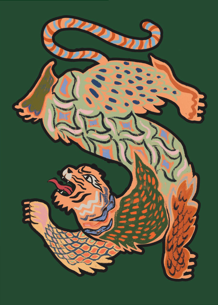Asiantiger Green | Canvastaulut