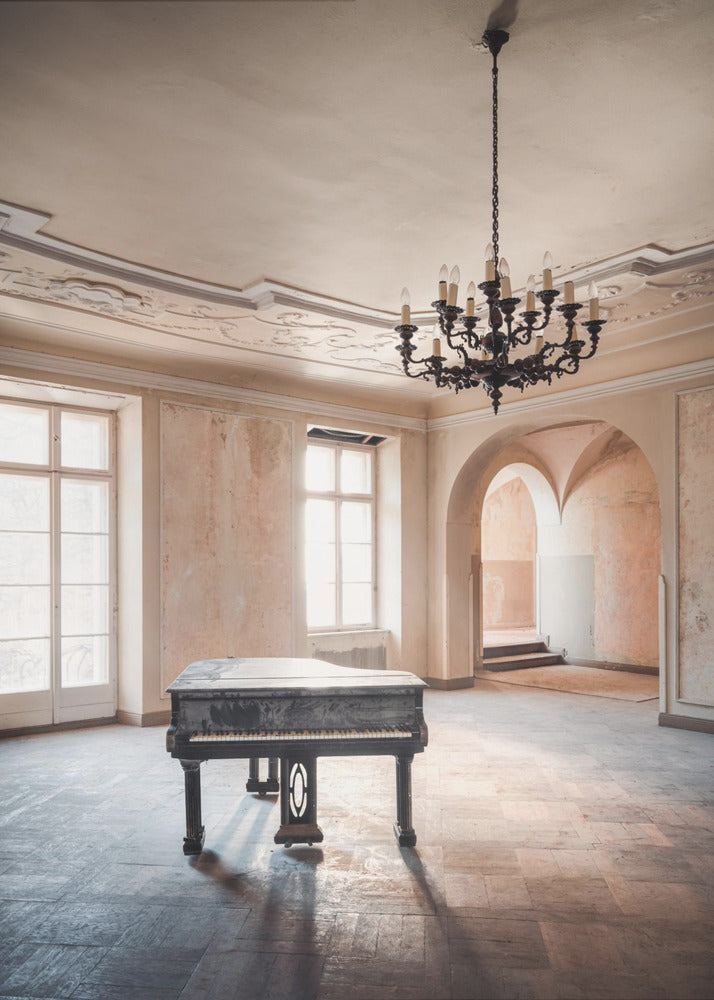 Piano in an Abandoned Castle | Canvas