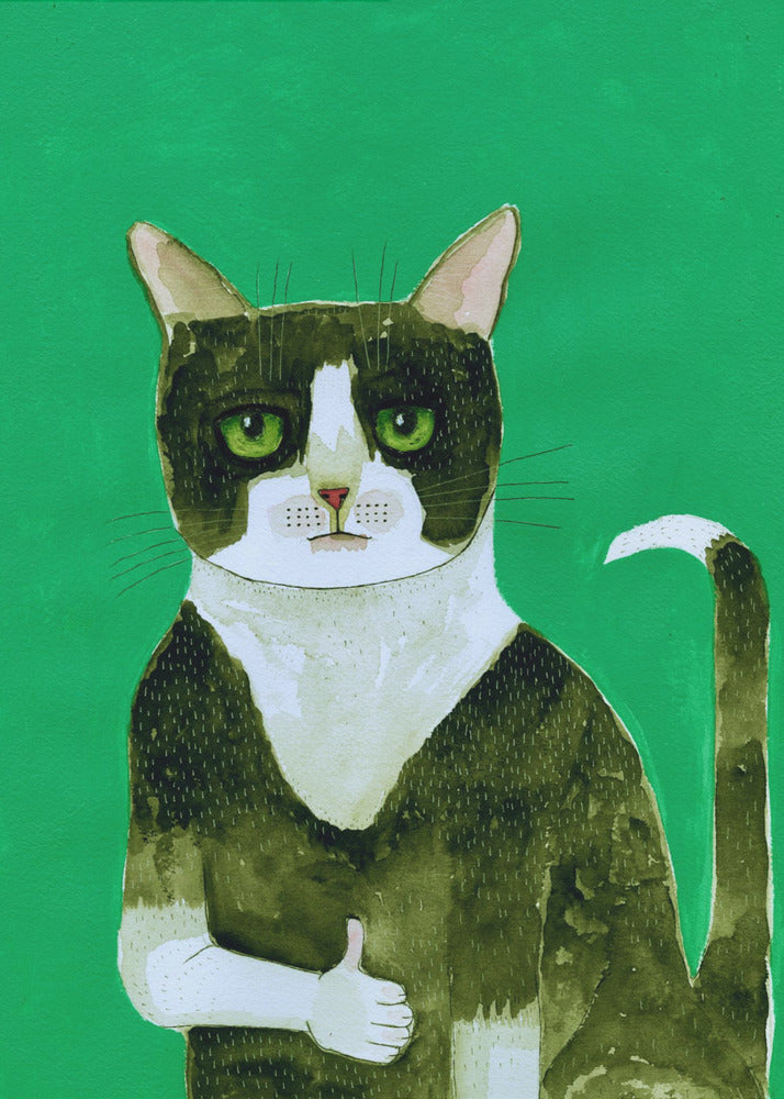 Smokingkatt med tummen upp | Poster