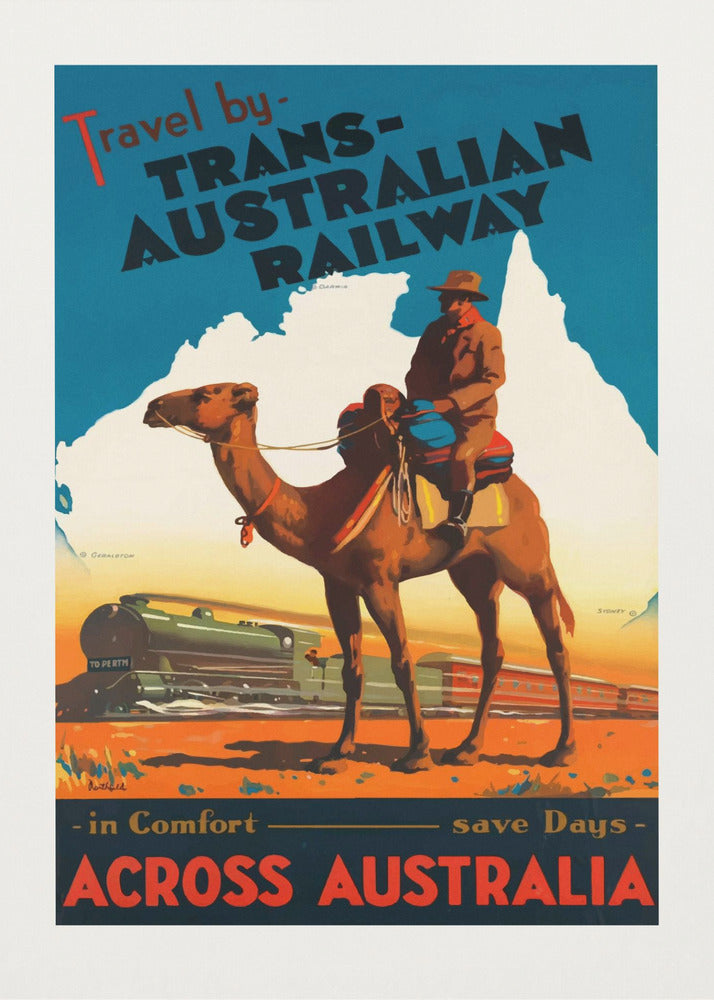 Trans-Australian rautatie Julisteet - Taidevedokset | Canvastaulut