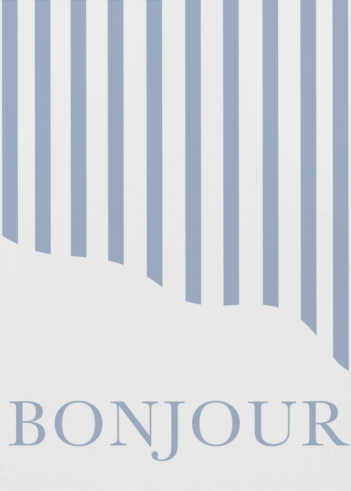 Bonjour Stripes | Affisch