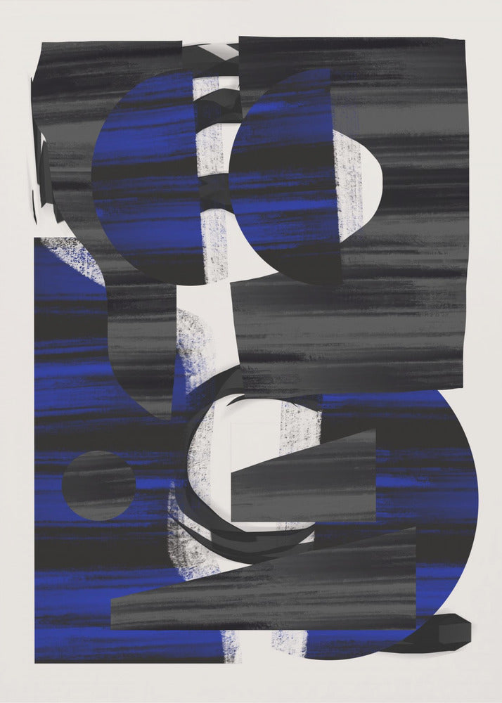 Abstrakt randigt minimalistiskt collage 28 | Poster