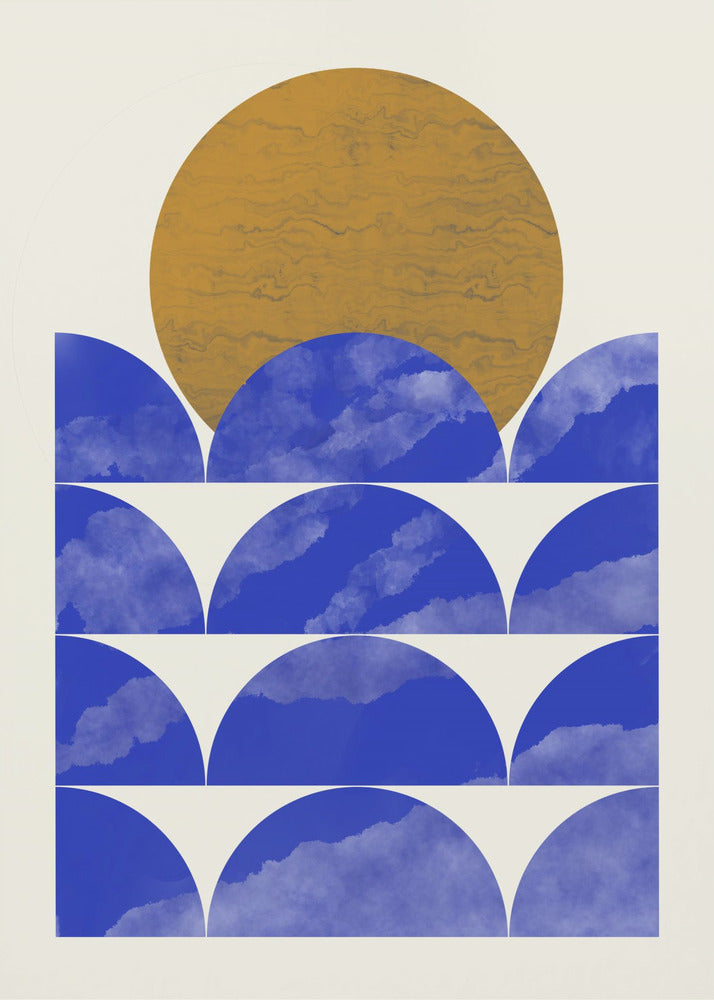 Geometrisk solnedgångskomposition | Poster