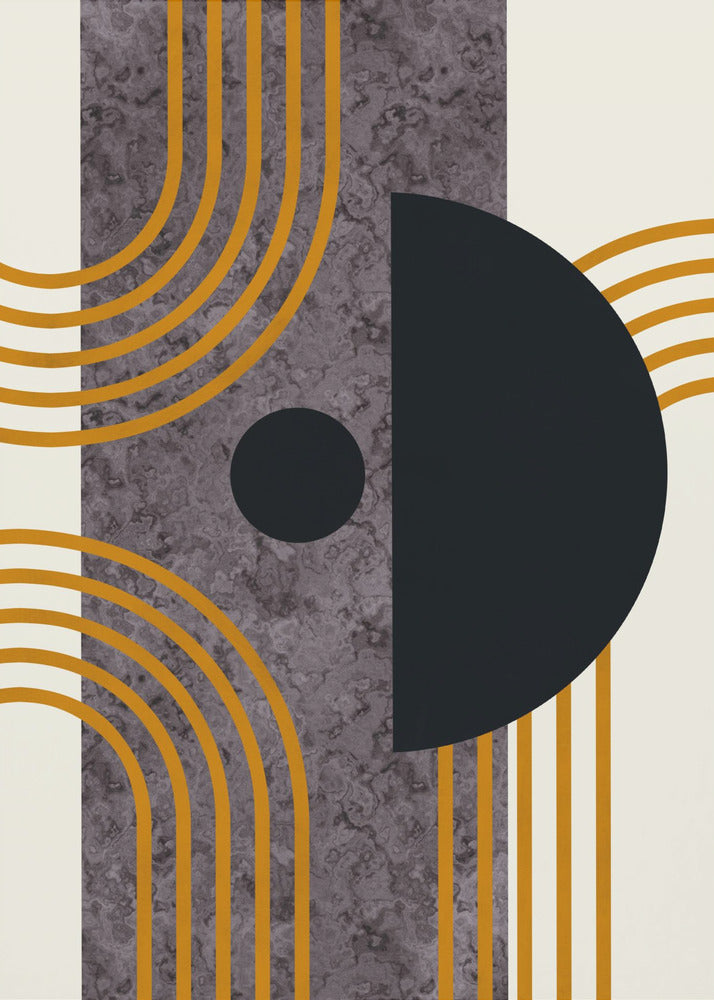 Marble Mid Century Composition | Poster