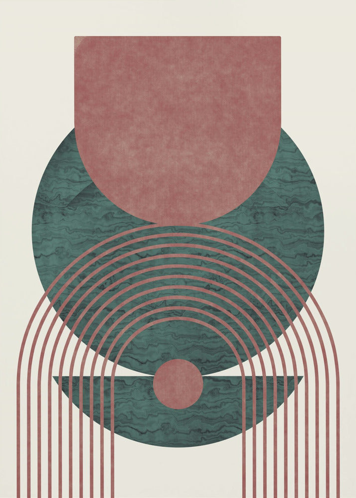 Aquamarine Marble Geometric Design | Canvas