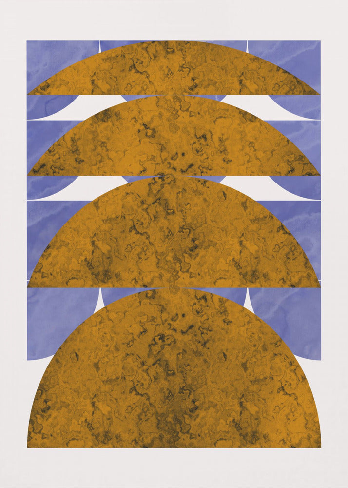 Golden Marble Sphere Design | Poster