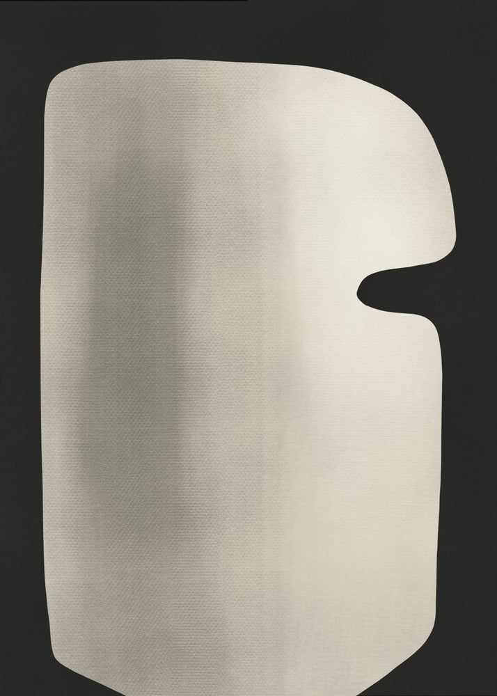 Abstrakt vit skulpturmask | Poster