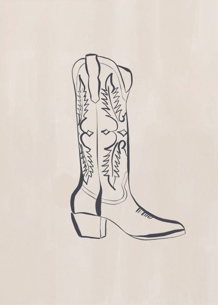 Buty kowbojskie autorstwa Ivy Green Illustrations | Wydruki na łótnie