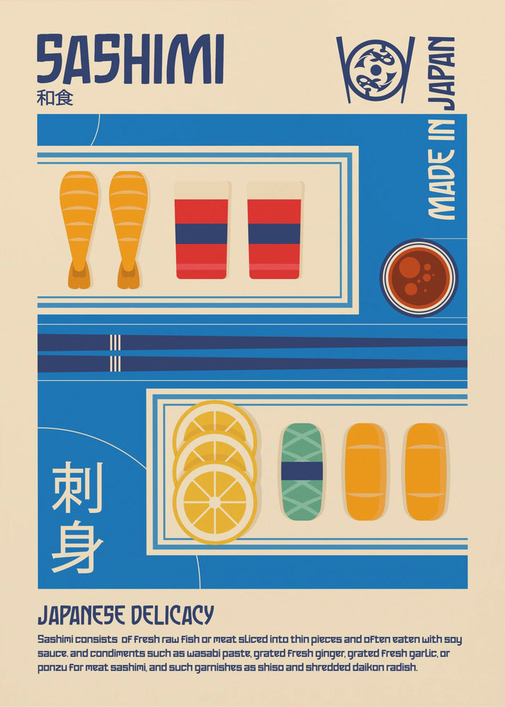 Sashimi Nourriture Japonaise Imprimer | Tableaux sur Toile