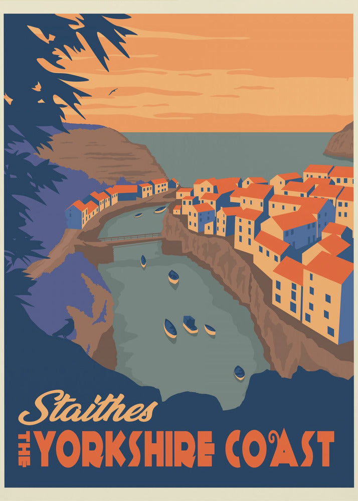 Resetryck från Staithes Yorkshire | Canvas