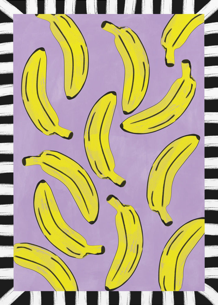 Gula bananer abstrakt | Canvastavla