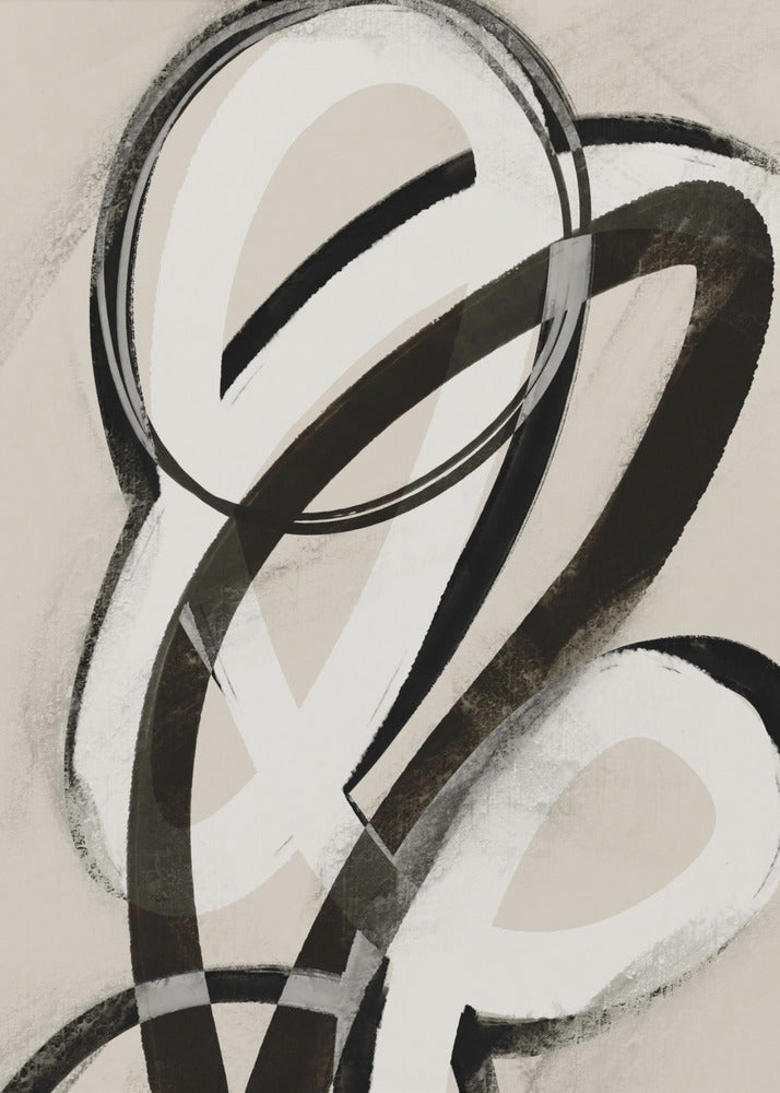 Black And White Strokes No 1 | Poster
