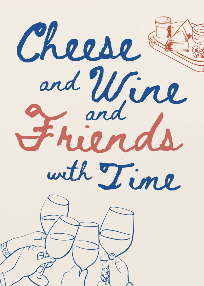 Ost och vin..., Text + Illustration | Poster