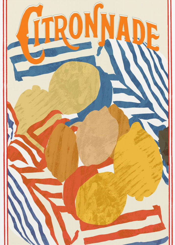 Citronblå och röd | Poster