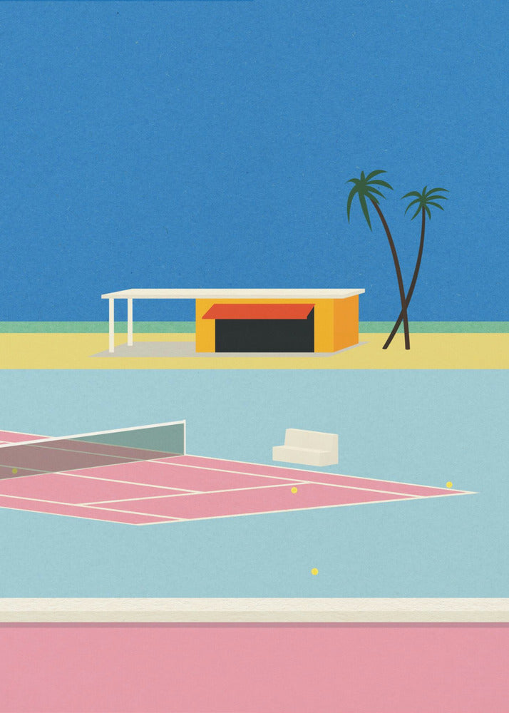 Tennis vid stranden | Poster