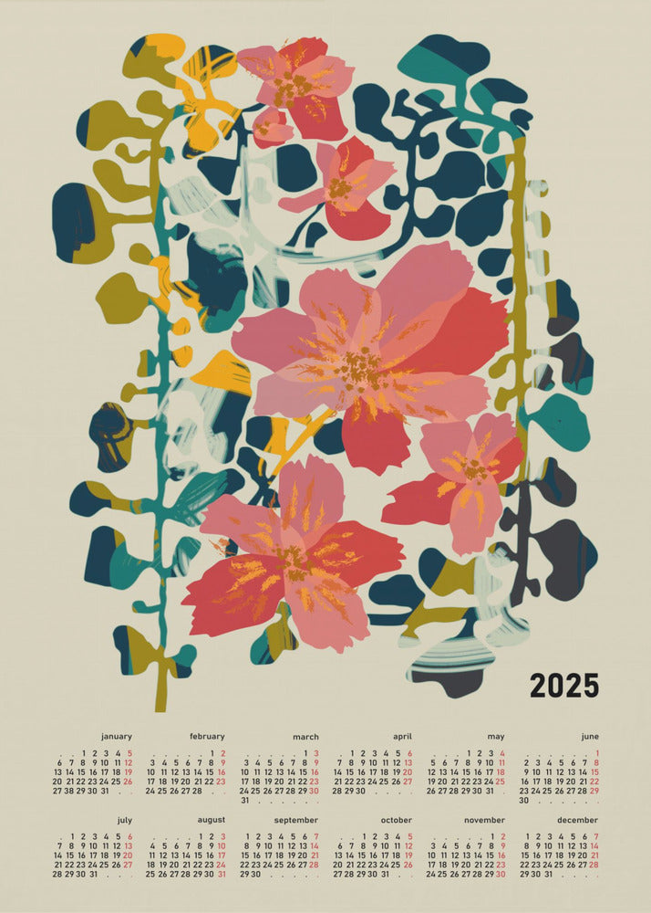 Kalender 2025 färgglad orkidé | Poster