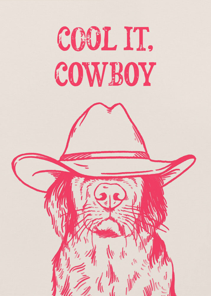 Cool det Cowboy Rosa | Canvas