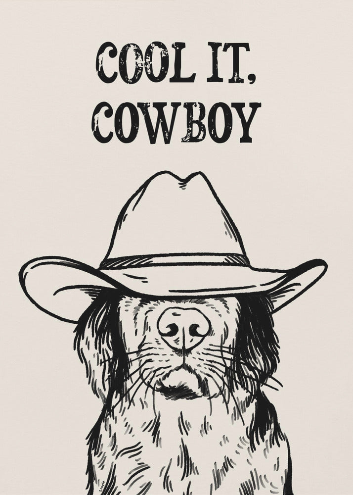Cool it Cowboy Black | Canvas