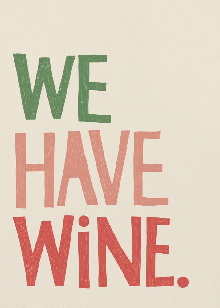 Typografitext "Vi har vin" | Poster