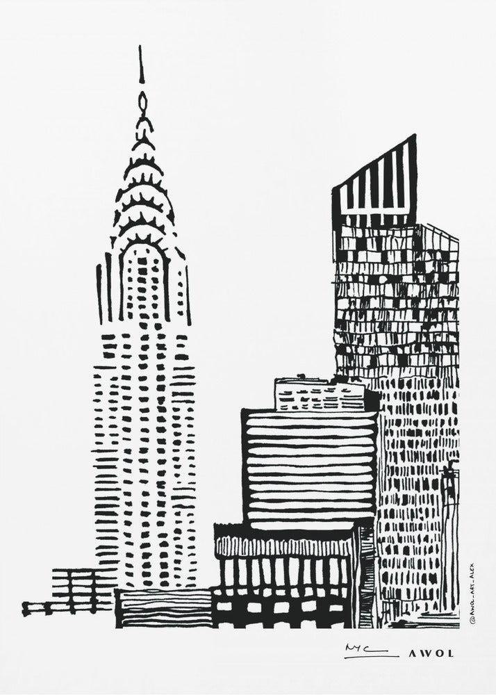 New York City Skyline With Skyscraper Buildings | Canvas