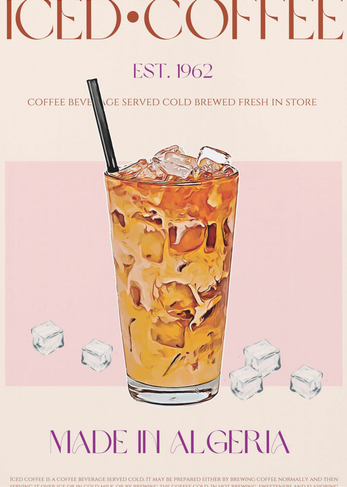 Refreshing Glass of Iced Coffee | Poster