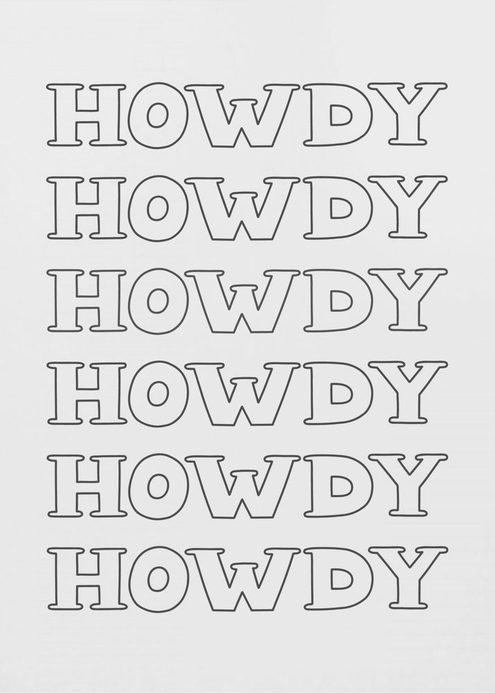 Svart Howdy | Canvas