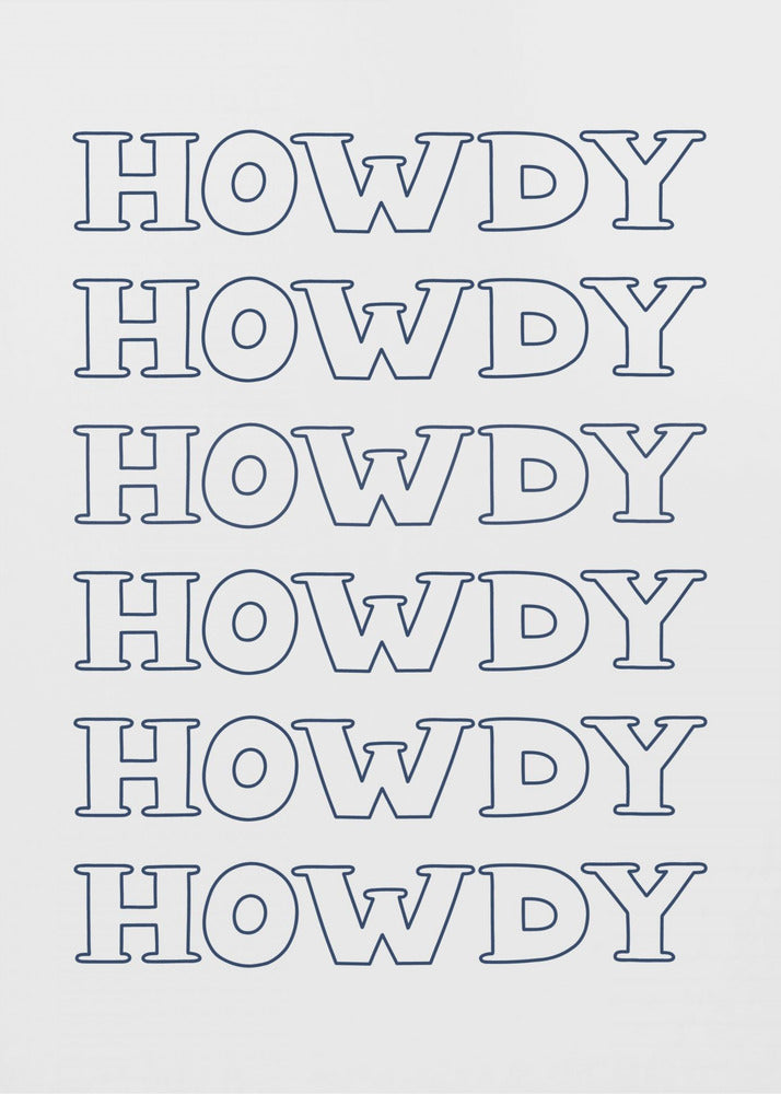 Marinblå Howdy | Canvas