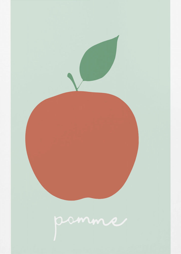 La Pomme (Dämpad röd) | Canvas