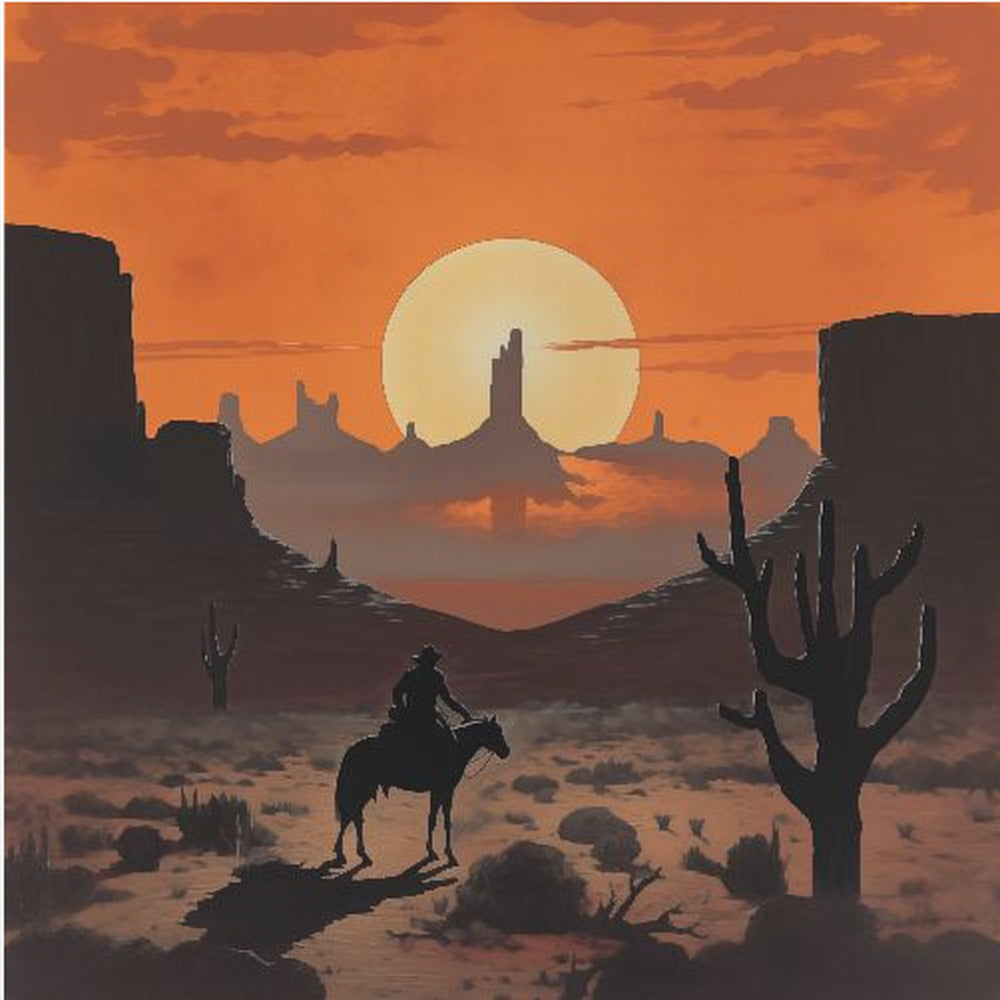 Solnedgångscowboy | Canvas