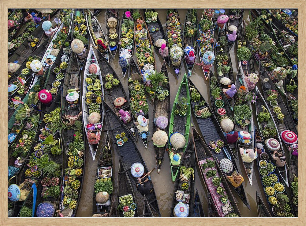 Schwimmender Markt | Poster - Kunstdruck