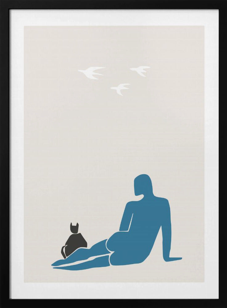 Kvinna och katt | Poster