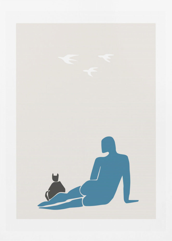 Kvinna och katt | Poster