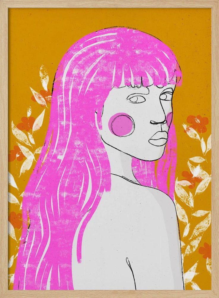 Rosa viskande blick | Poster