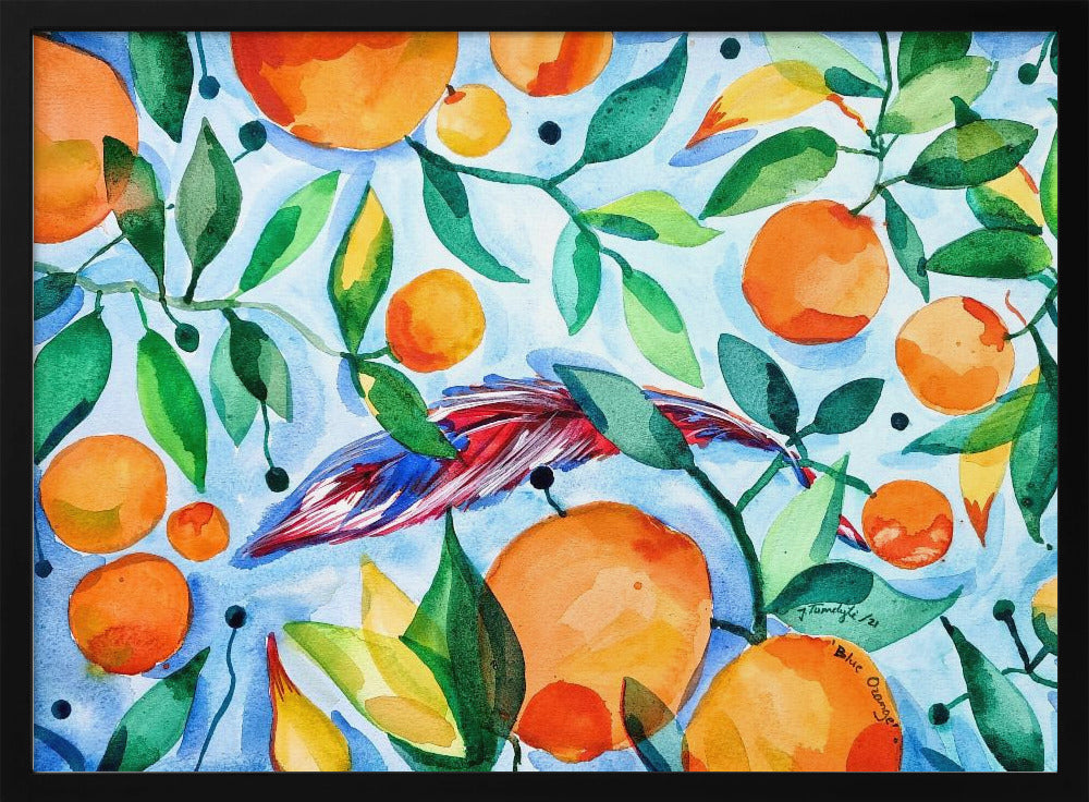 Orange Blau | Poster - Kunstdruck