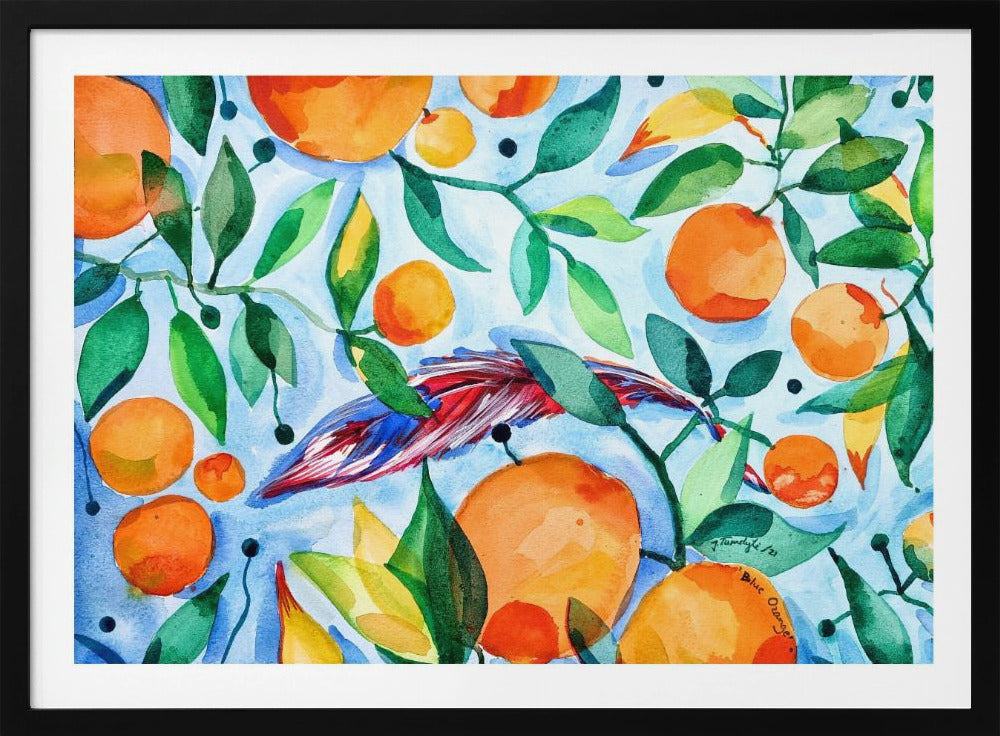 Orange Blau | Poster - Kunstdruck