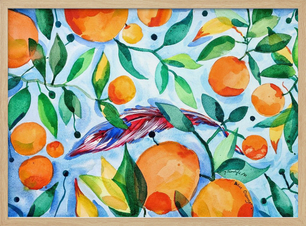 Orange Blau | Poster - Kunstdruck