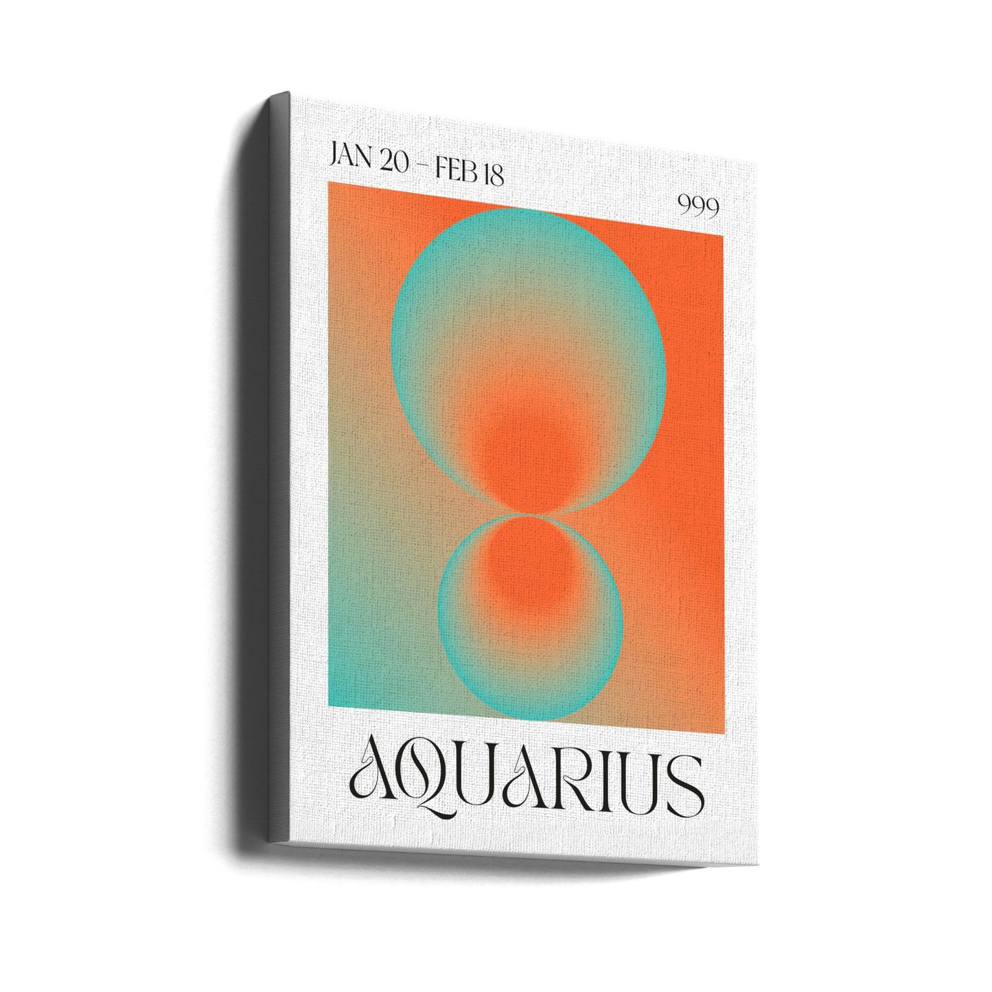 Gradient Circles in Coral and Teal Tones | Canvas