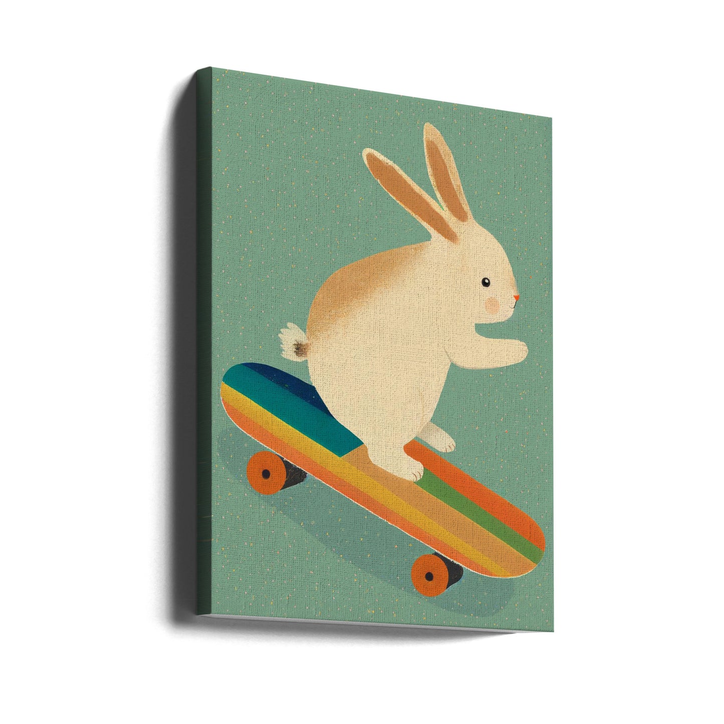 Bunny On Skateboard | Canvas