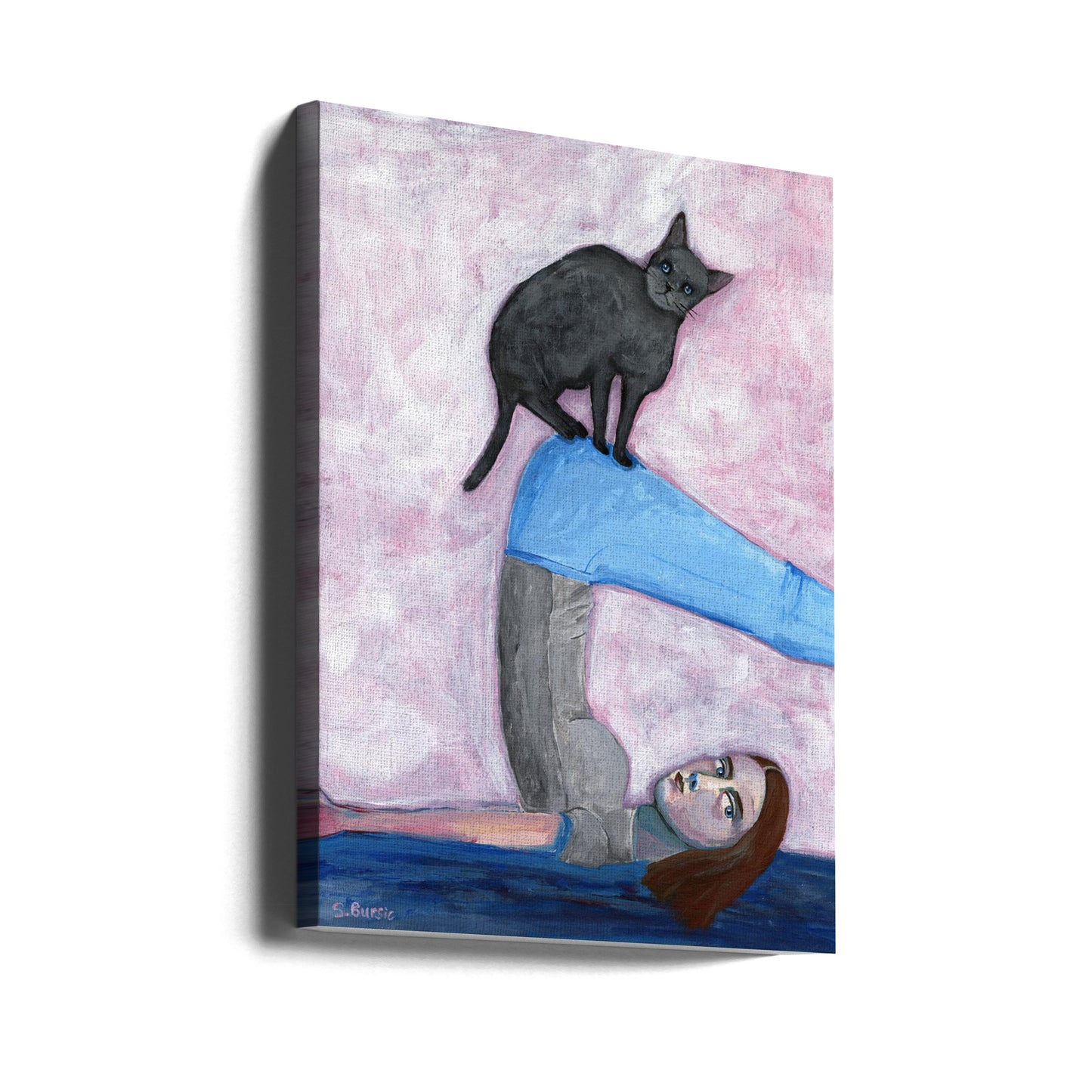 Yoga med min katt | Canvas