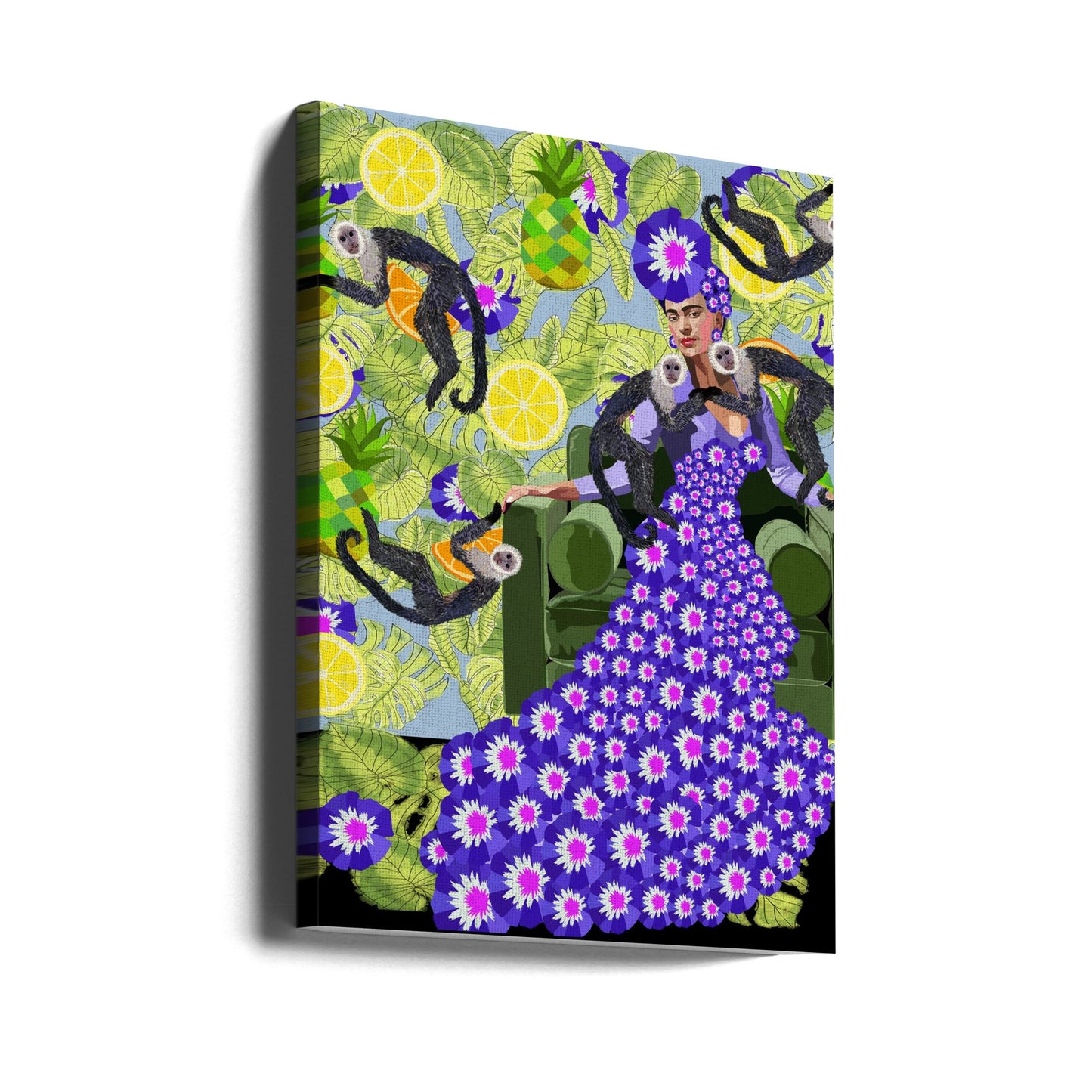 Frida im Garten | Leinwand-Bilder