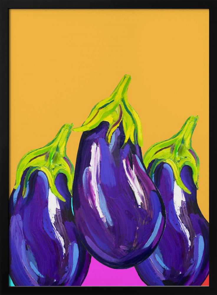 Groovy Auberginen | Poster - Kunstdruck