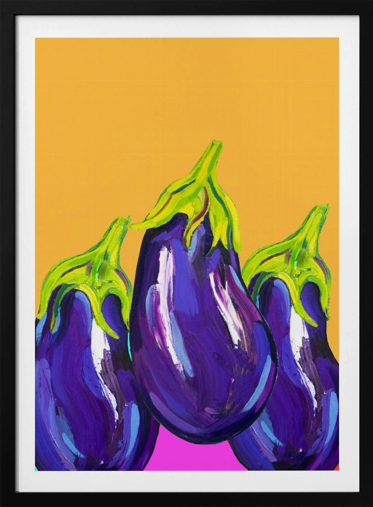 Groovy Auberginen | Poster - Kunstdruck