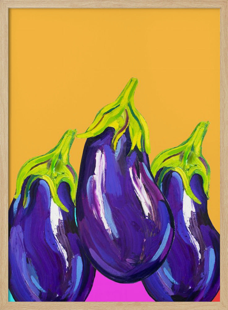 Groovy Auberginen | Poster - Kunstdruck