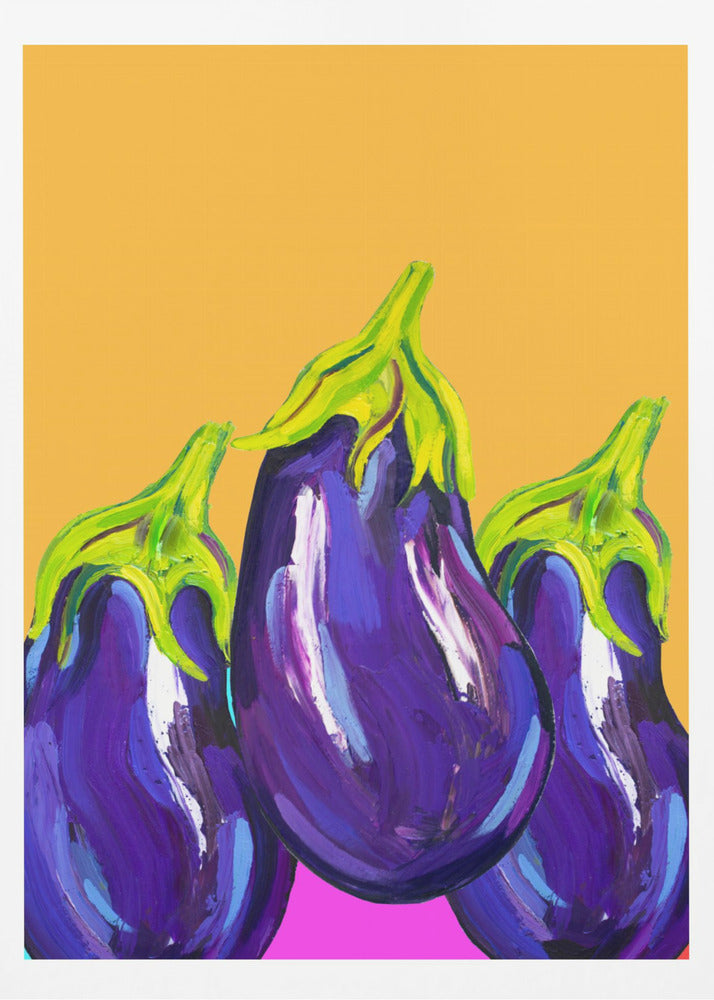 Groovy Auberginen | Poster - Kunstdruck