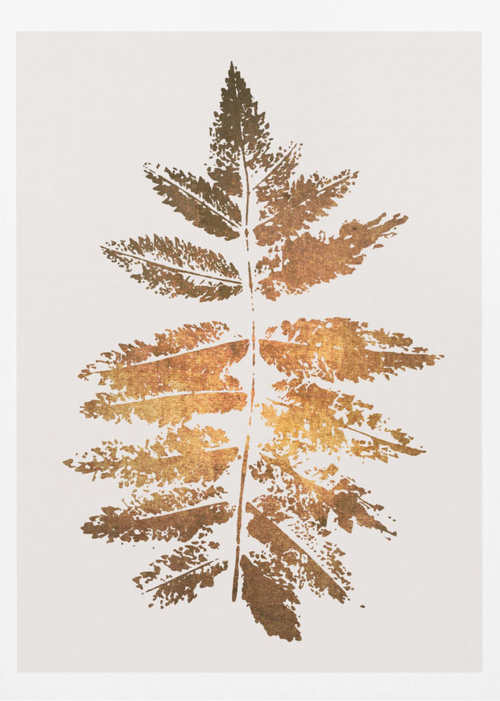 Oak Leaf Print   Gold | Poster